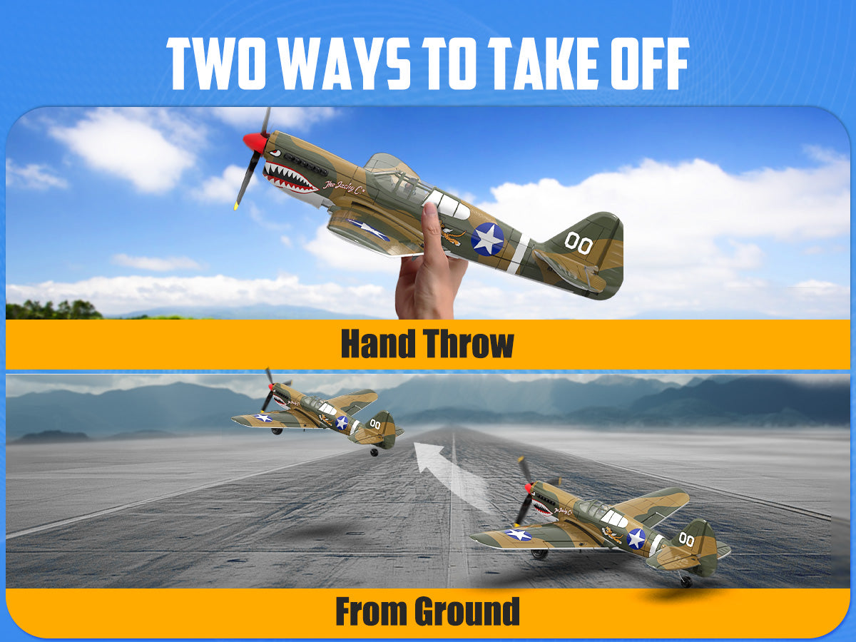 VOLANTEXRC Warhawk P40 (RTF) 4CH 400mm For Beginner (15.7'') 76113