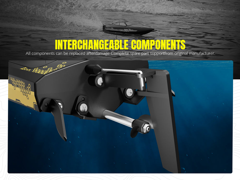 VOLANTEXRC Vector 30: 30mph High-Speed RC Boat with Self-Righting & Reverse