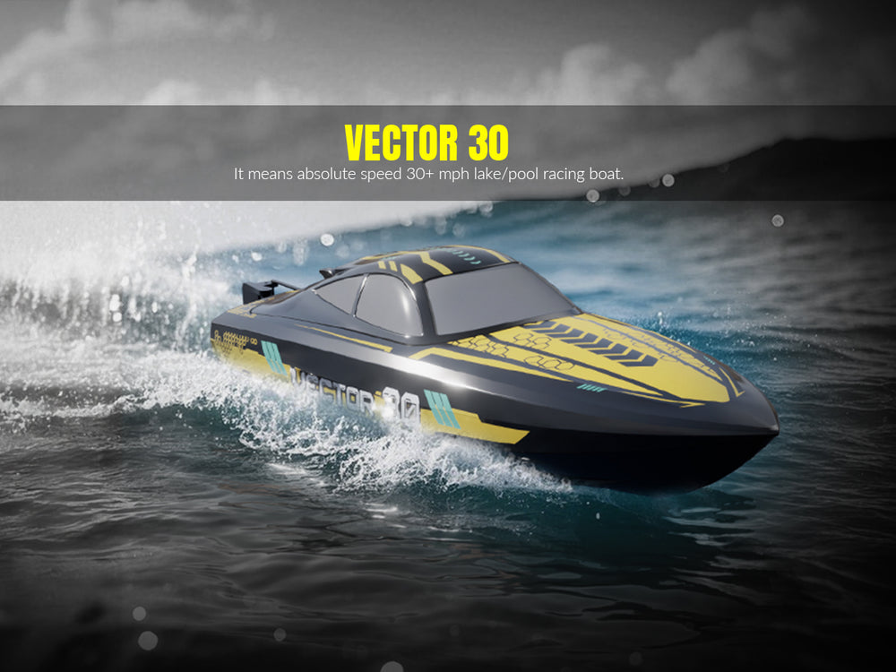 VOLANTEXRC Vector 30: 30mph High-Speed RC Boat with Self-Righting & Reverse