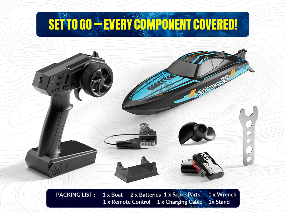 VOLANTEXRC Vector 30: 30MPH High-Speed RC Boat