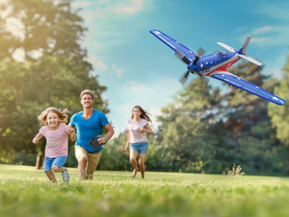 VOLANTEXRC Miss America 4-CH RC Plane RTF with Xpilot Stabilizer (76105)