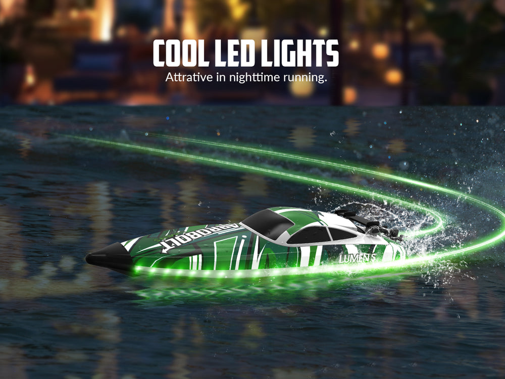 VOLANTEXRC Arrobolt Lumen S Brushless 35+MPH RC Boat with 7-Color LED