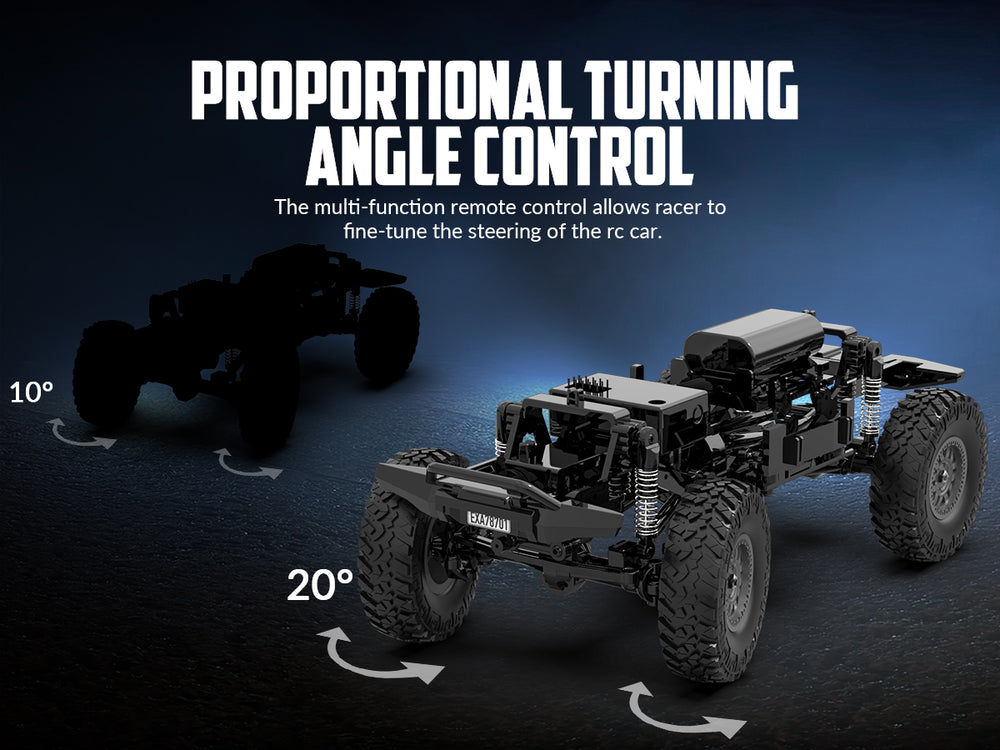RACENT 1:24 Crawler RC Monster Truck Rock Climbing (78701 Black)
