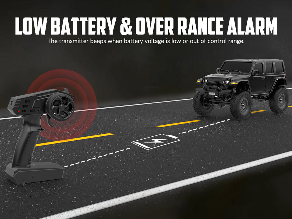 RACENT 1:24 Crawler RC Monster Truck Rock Climbing (78701 Black)