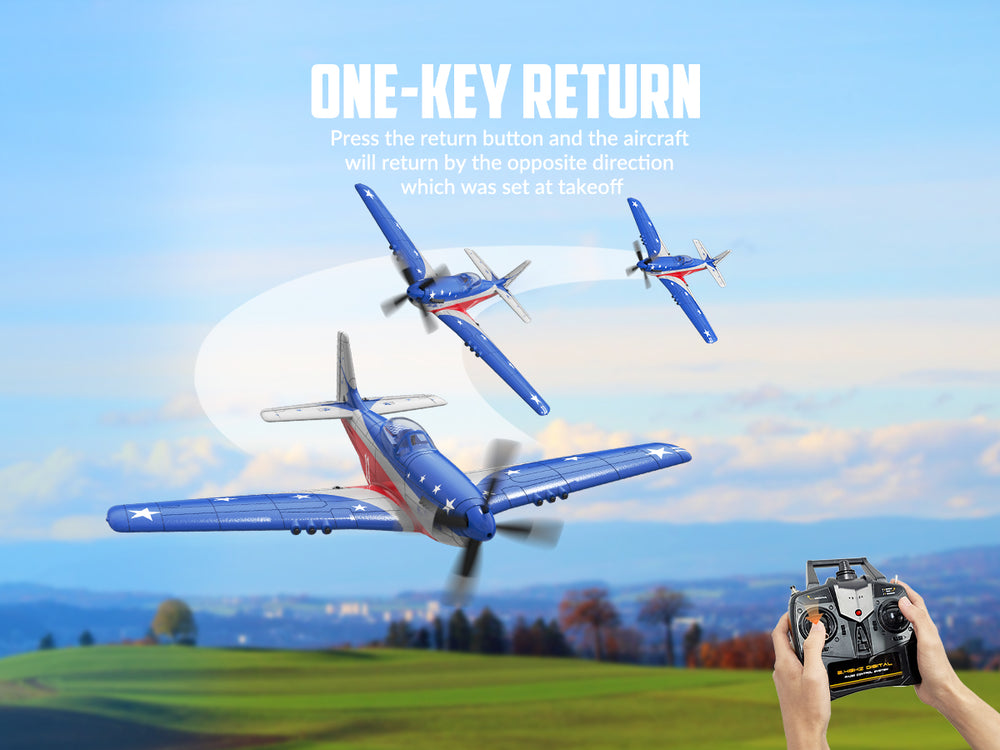 VOLANTEXRC Miss America 4-CH RC Plane RTF with Xpilot Stabilizer (76105)