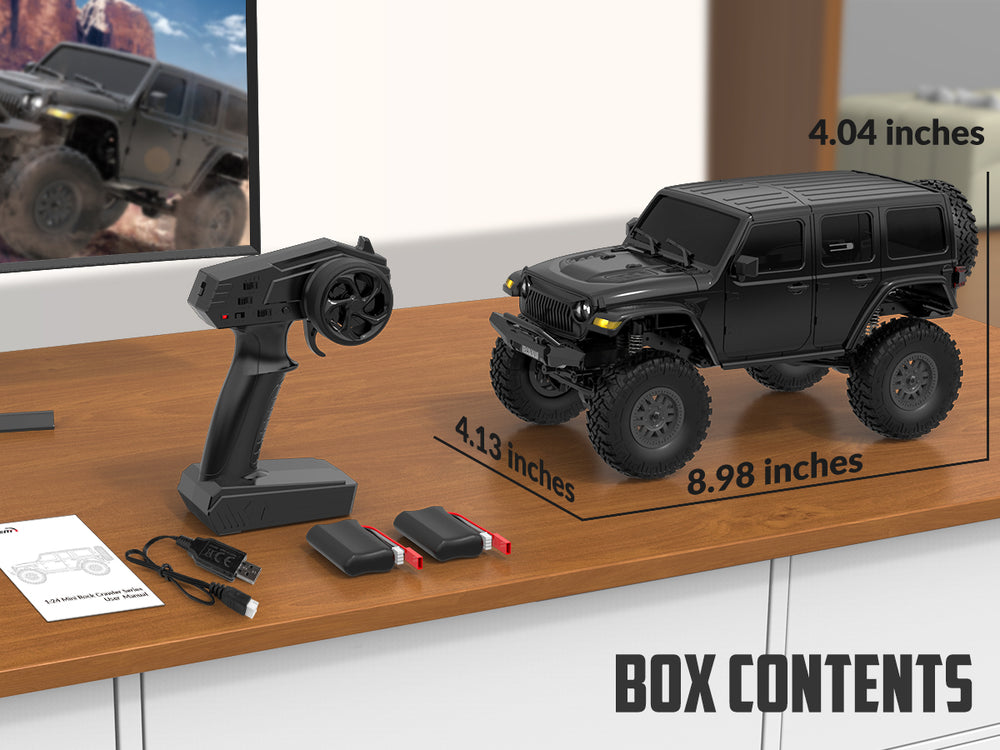 RACENT 1:24 Crawler RC Monster Truck Rock Climbing (78701 Black)
