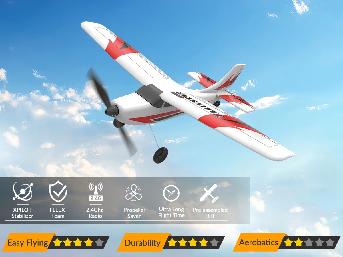 VOLANTEXRC Trainstar Mini (RTF) 3CH 400mm for Beginners (15.7'') 76101 RED