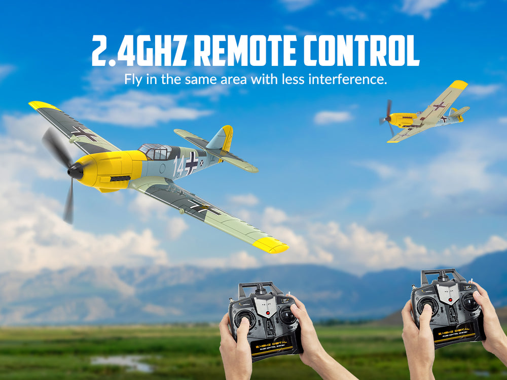 VOLANTEXRC BF-109 Warbird RC Airplane Ready to Fly | Beginners Gyro