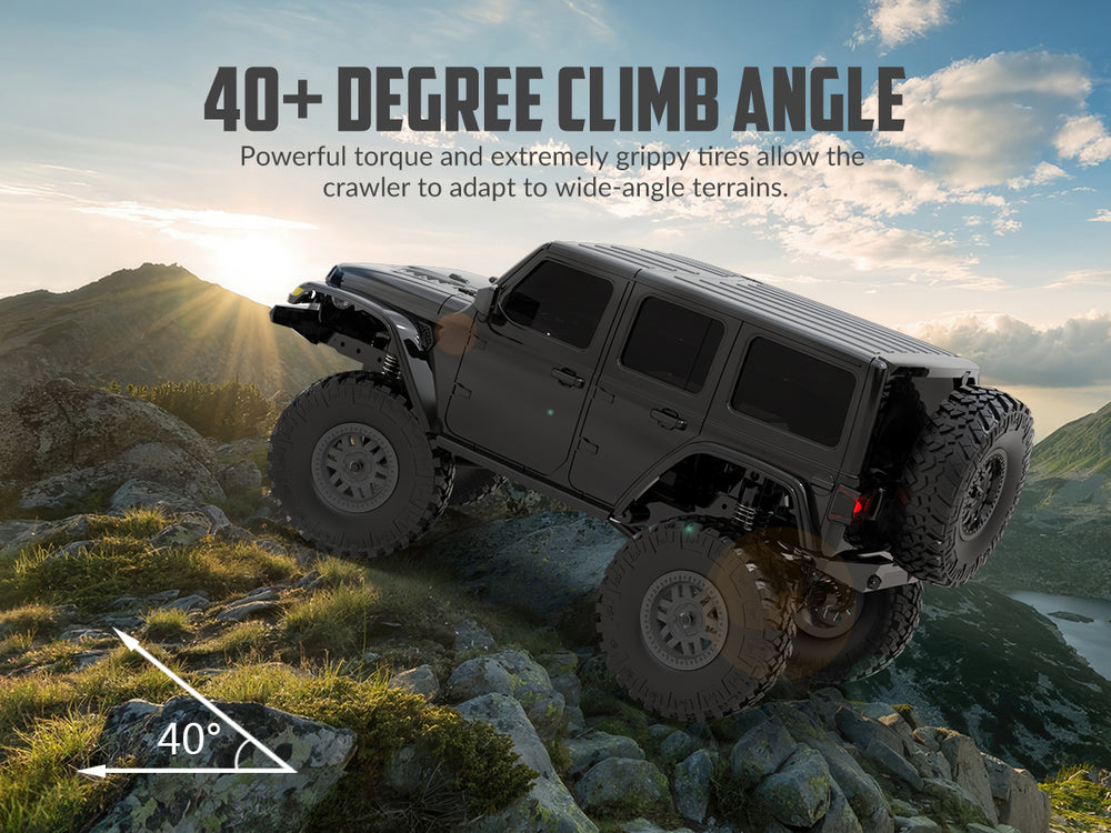 RACENT 1:24 Crawler RC Monster Truck Rock Climbing (78701 Black)