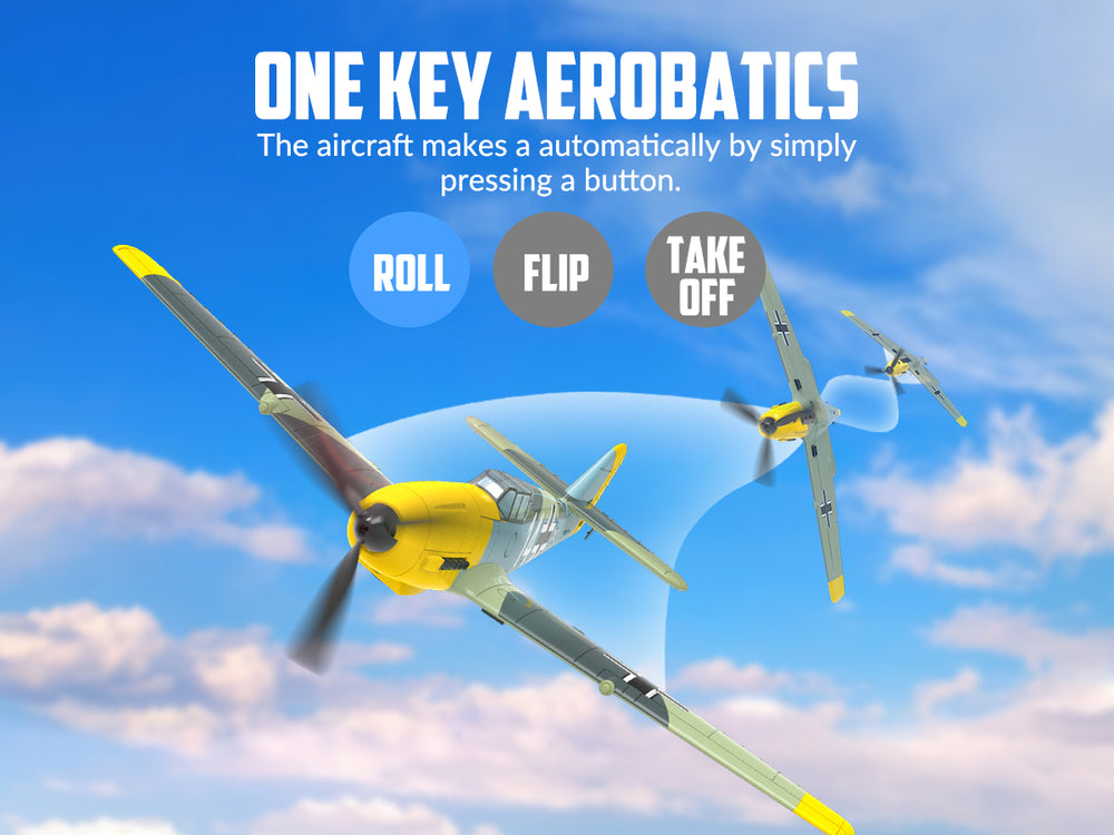 VOLANTEXRC BF-109 Warbird RC Airplane Ready to Fly | Beginners Gyro