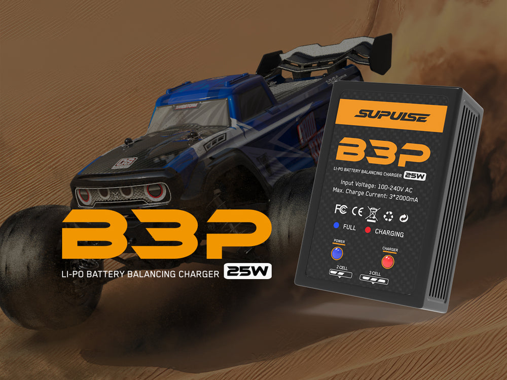 SUPULSE 2S-3S 7.4V 11.1V 25W Pro AC LiPo Battery Charger Fast Charing RC Balance Charger