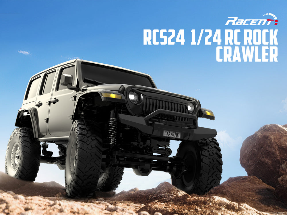 RACENT 1:24 Crawler RC Monster Truck Rock Climbing (78701 Black)