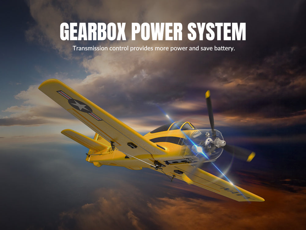 VOLANTEXRC T-28 Trojan RC Plane 4CH 400mm RTF with Xpilot Stabilization
