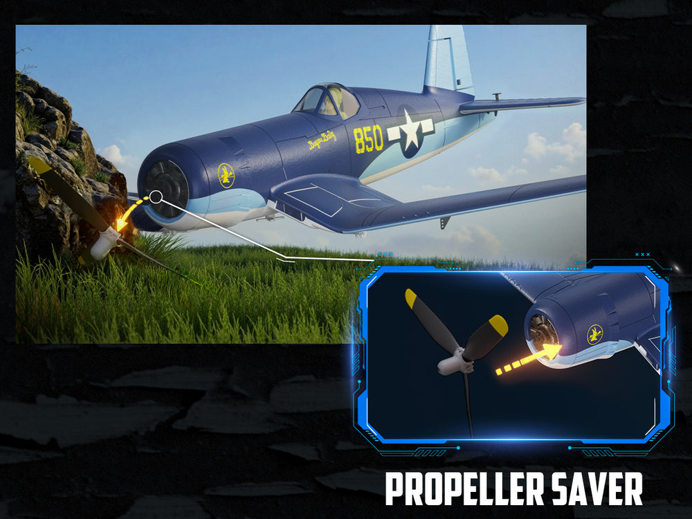 VOLANTEXRC Brushless RC Plane Corsair F4U - 500mm RTF