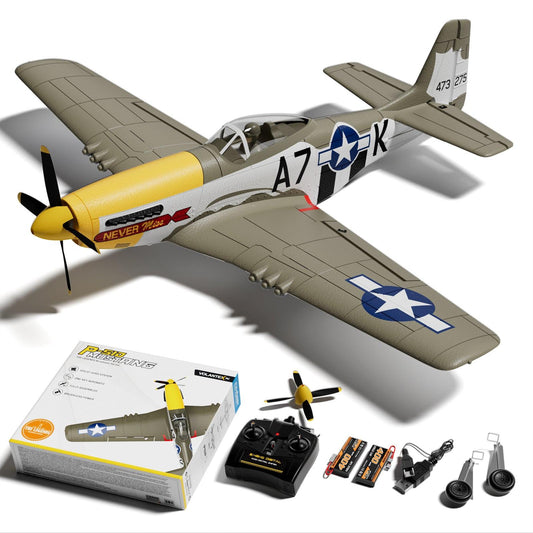 VOLANTEXRC P-51 Mustang Brushless RC Plane 500mm RTF with Gyro