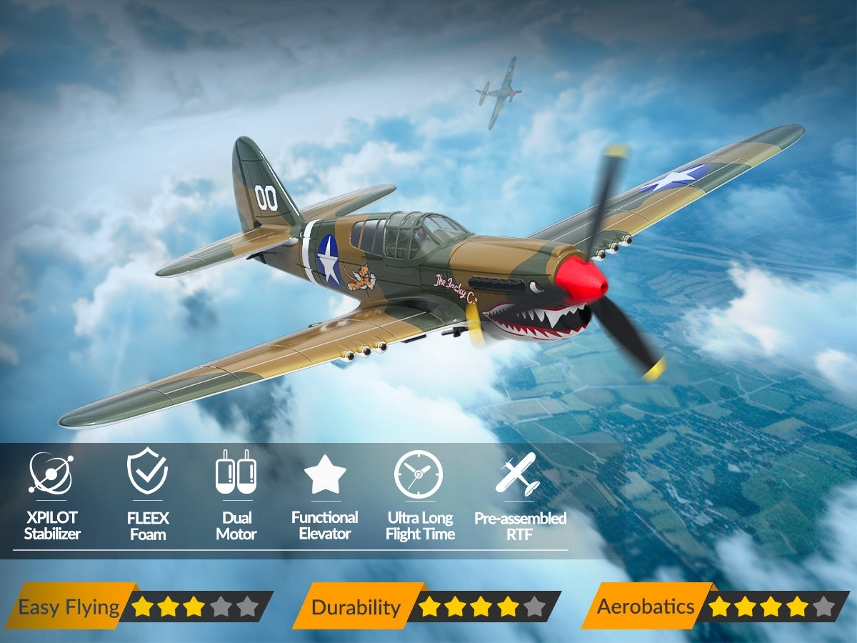 VOLANTEXRC Warhawk P40 (RTF) 4CH 400mm For Beginner (15.7'') 76113