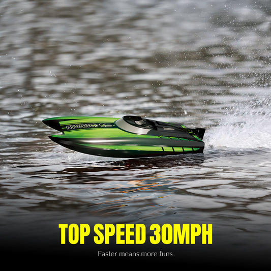 VOLANTEXRC Atomic XS 79505 Green RC Boat - 30MPH Pool Racer