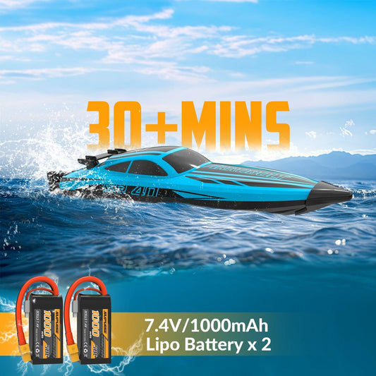 VOLANTEXRC Arrobolt SR40 Brushless 30+MPH Fast RC Boat, High Speed RC Boat for Adults (79705-blue)-EXHOBBY LIMITED.