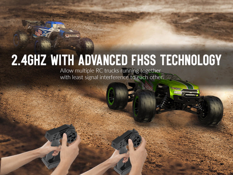 Racent Crossy Remote Control 4x4 RC Truck 1/16 Scale 30mph Fast High Speed 4WD Off Road （With Red Car Shell）