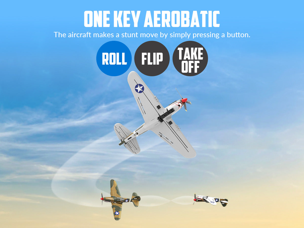 VOLANTEXRC Warhawk P40 (RTF) 4CH 400mm For Beginner (15.7'') 76113