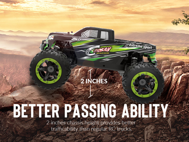 RACENT Crossy 1/16 RC Truck 30mph High Speed Racing Remote Control Car Great Gift