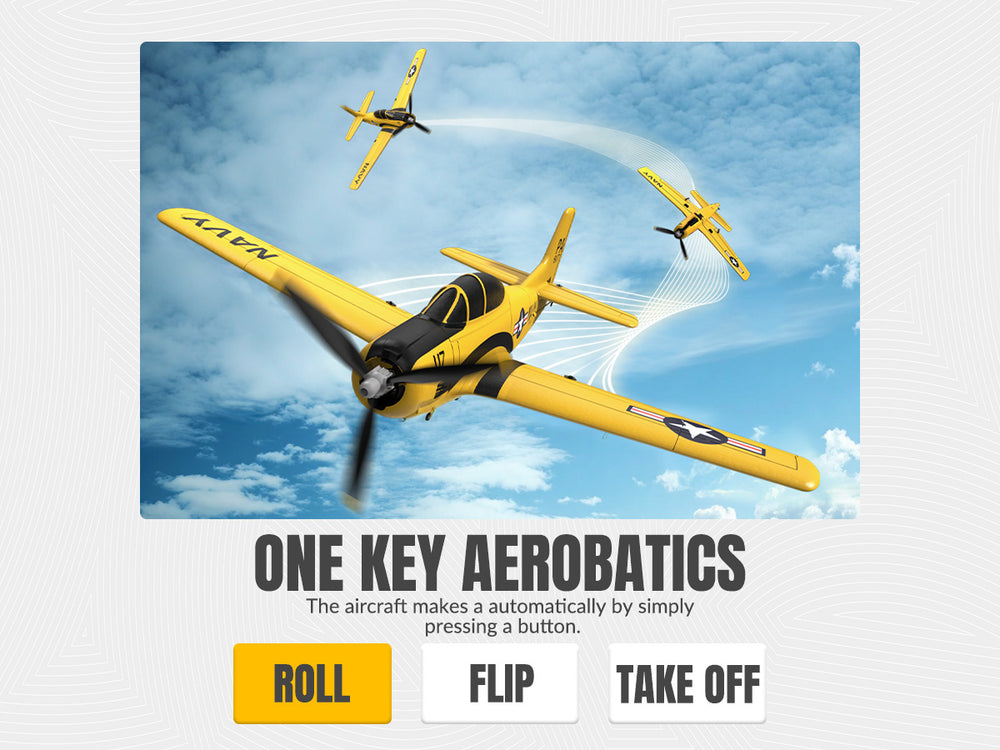 VOLANTEXRC T-28 Trojan RC Plane 4CH 400mm RTF with Xpilot Stabilization