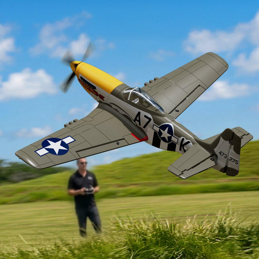 VOLANTEXRC P-51 Mustang Brushless RC Plane 500mm RTF with Gyro