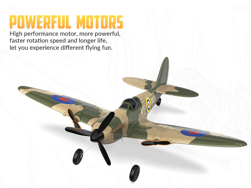 VOLANTEXRC Spitfire (RTF) 3CH 400mm with Gyro (15.7'') 76205