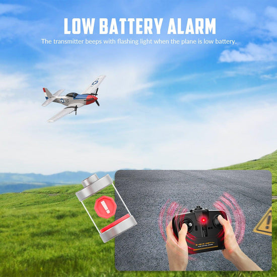 RC Plane 3 Channel Remote Control Airplane Fighter(76207 RTF)-EXHOBBY LIMITED.