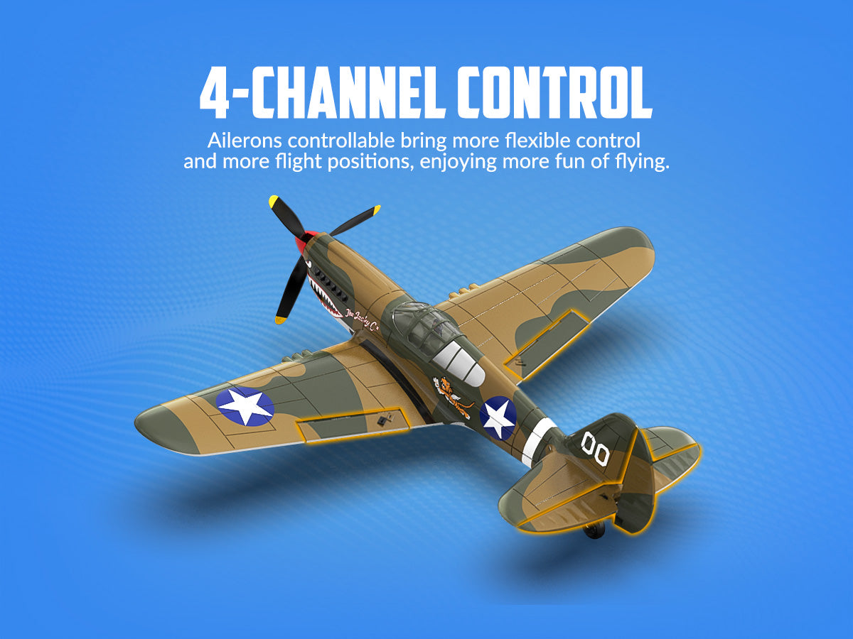 VOLANTEXRC Warhawk P40 (RTF) 4CH 400mm For Beginner (15.7'') 76113