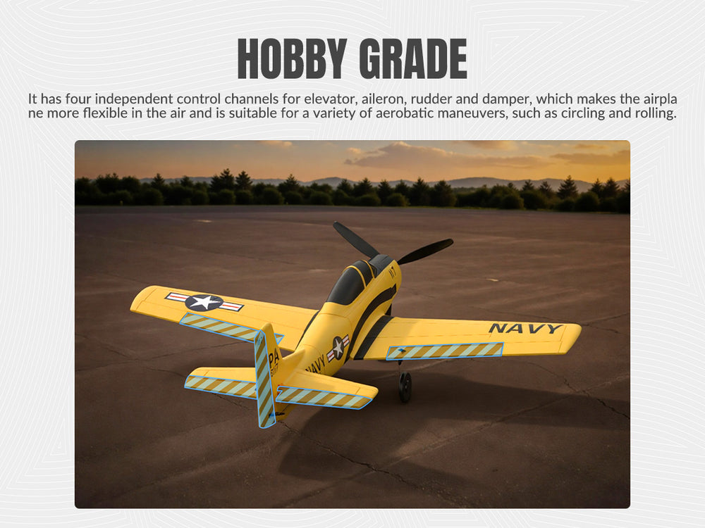 VOLANTEXRC T-28 Trojan RC Plane 4CH 400mm RTF with Xpilot Stabilization