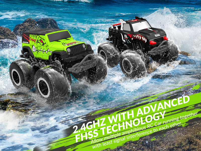 STEMTRON Amphibious (RTR) 1:20 Monster Truck Green For 3-8 Year Kids 917GB2