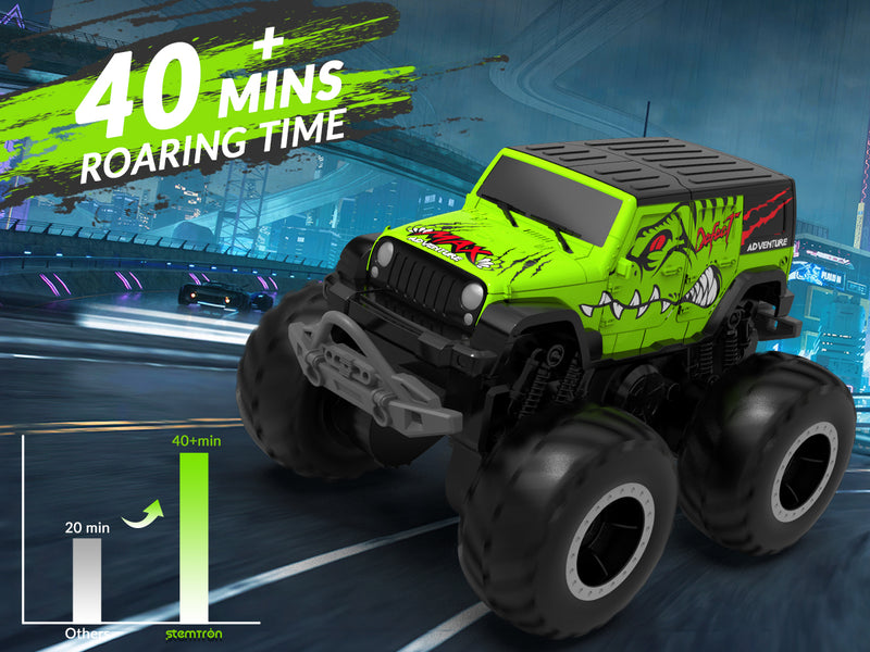 STEMTRON Amphibious (RTR) 1:20 Monster Truck Green For 3-8 Year Kids 917GB2