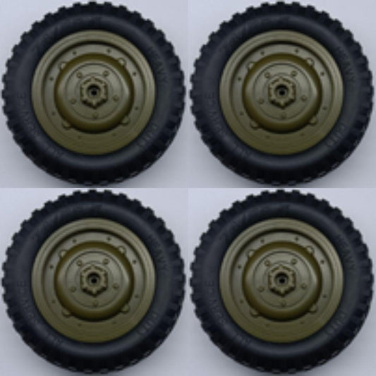 4 Pieces Wheels for C8815 Willys Jeep 1/10