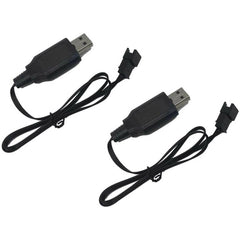 2pcs Lithium Battery USB Charger-2S-4PIN Plug for Remote Control Boat Vector 30, Vector XS and Atomic XS