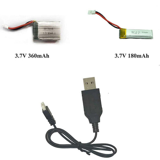 2pcs 1S 3.7V Lithium Battery USB charger for all Small RC Planes - EXHOBBY